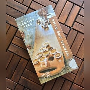 NWT Hammer + Axe Wooden Pong Party Game – Includes 25 Cups, 2 Balls Storage Bag